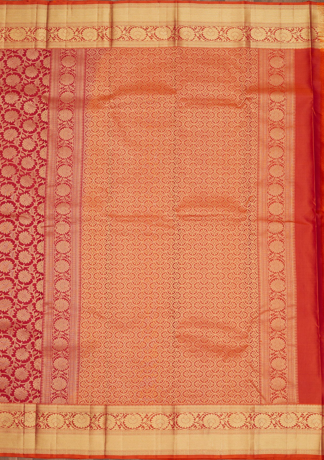 Rani Pink Zariwork Pure Silk Saree-Koskii