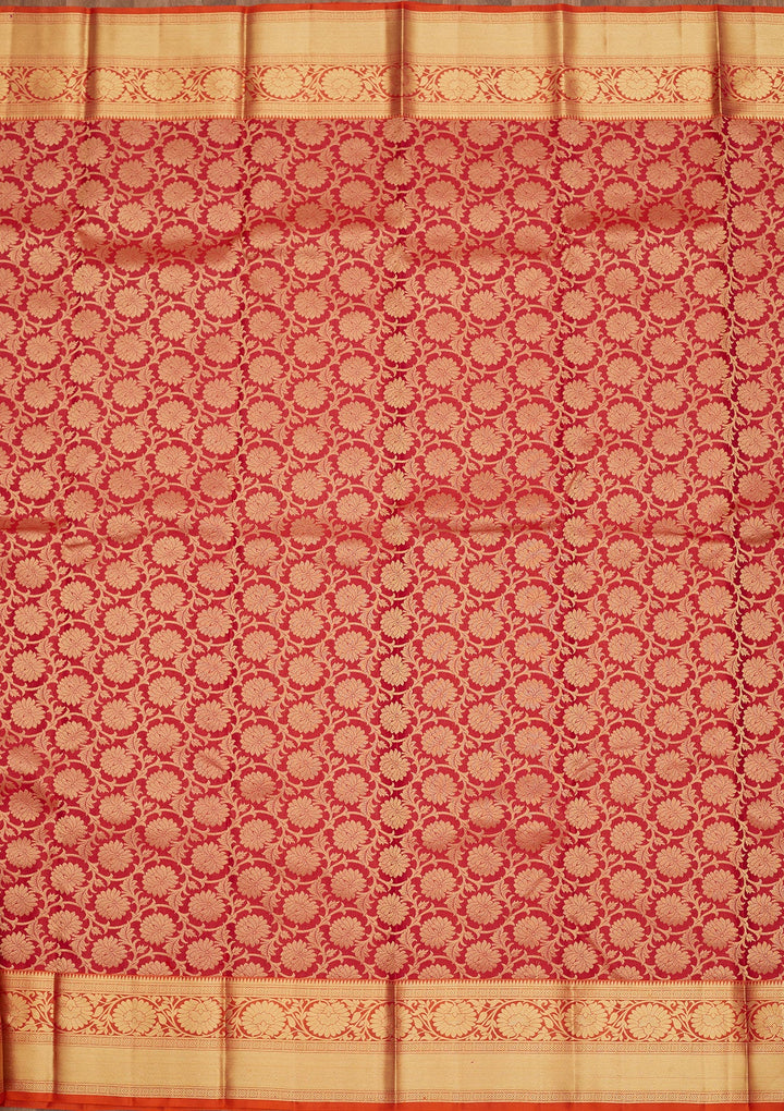 Rani Pink Zariwork Pure Silk Saree-Koskii