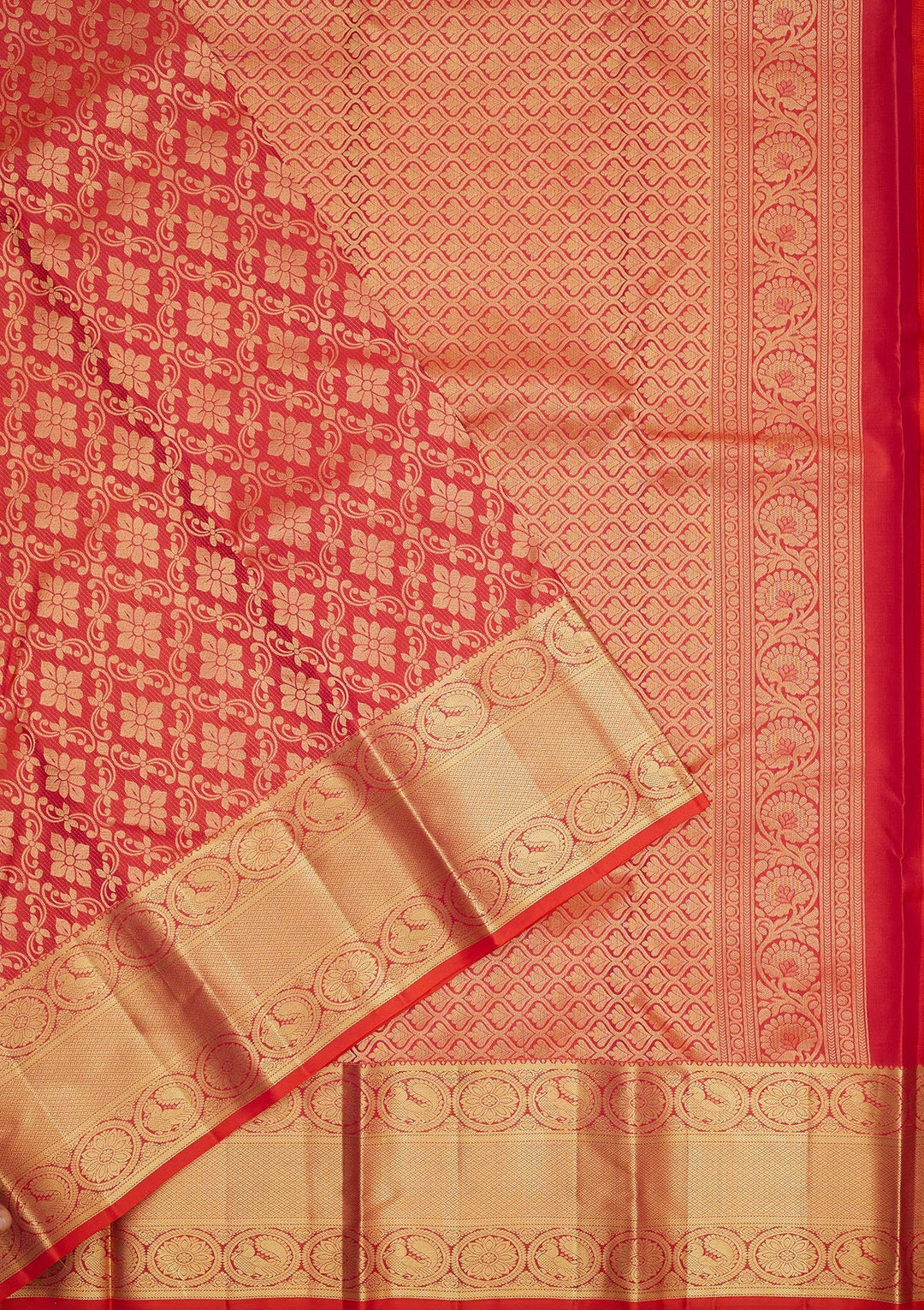 Rani Pink Zariwork Pure Silk Saree-Koskii