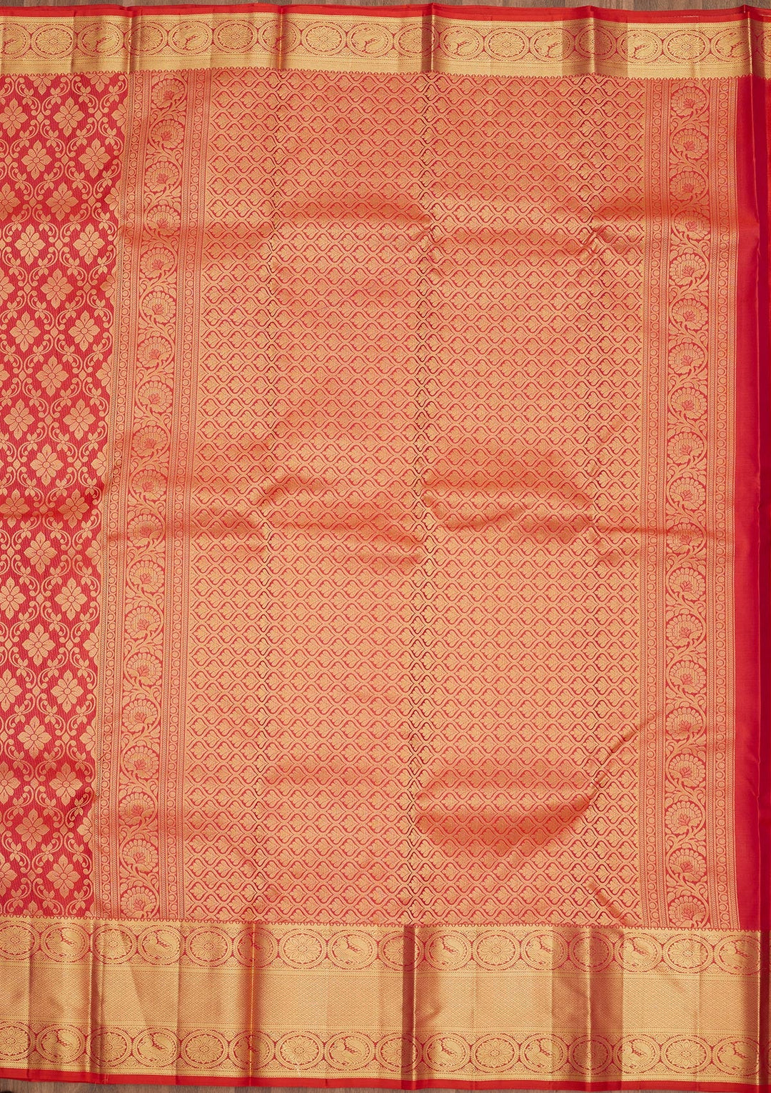 Rani Pink Zariwork Pure Silk Saree-Koskii