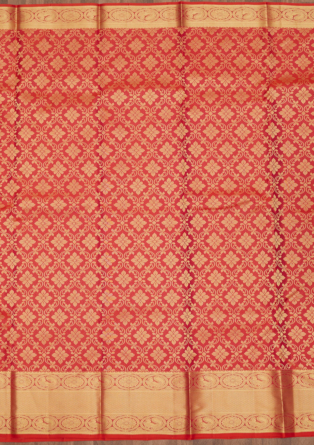 Rani Pink Zariwork Pure Silk Saree-Koskii
