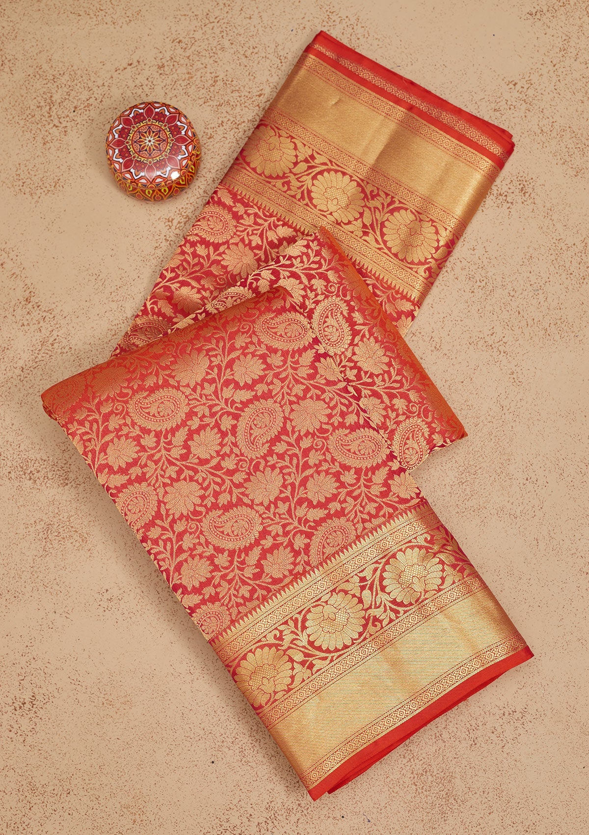 Rani Pink Zariwork Pure Silk Saree-Koskii