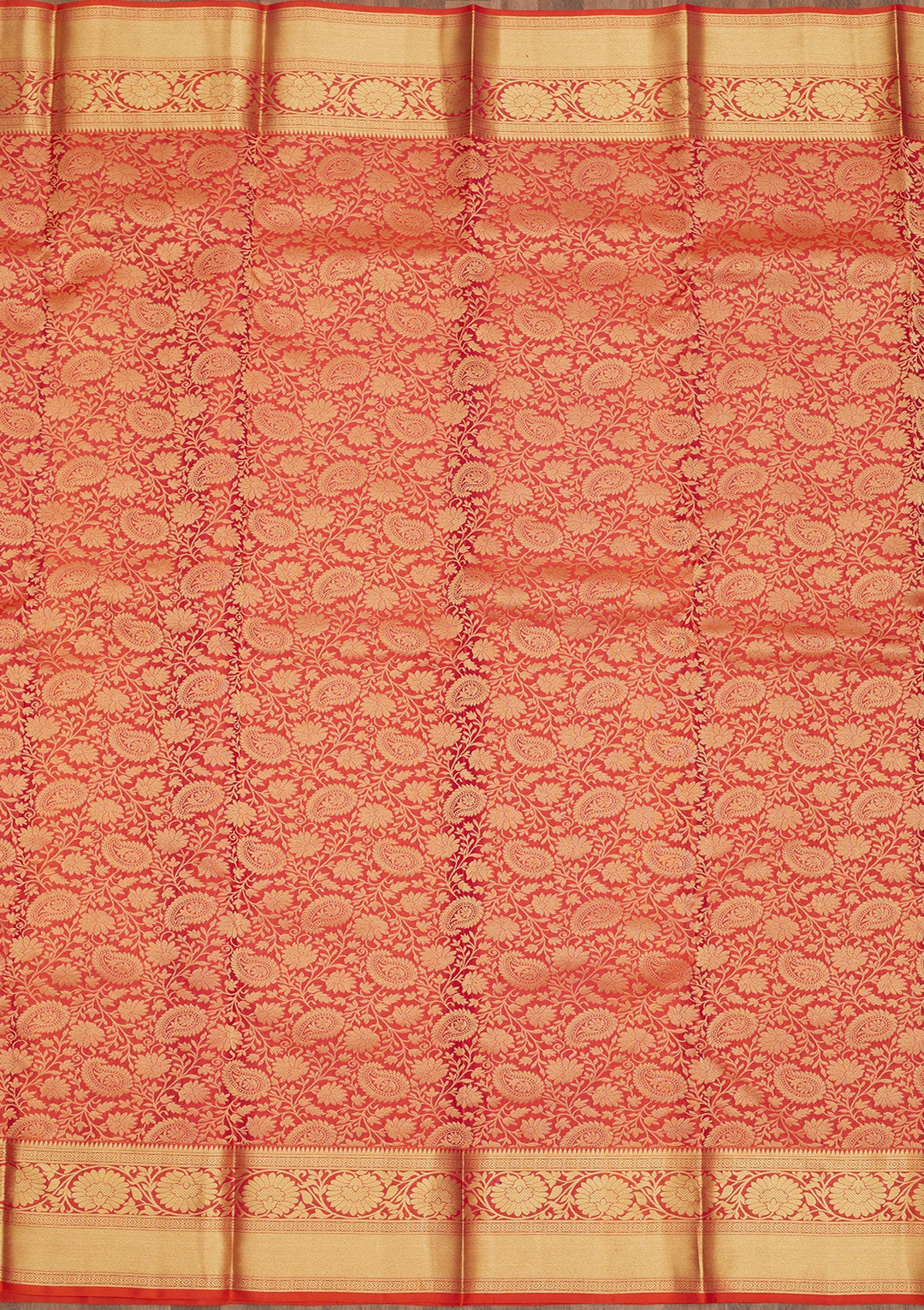 Rani Pink Zariwork Pure Silk Saree-Koskii