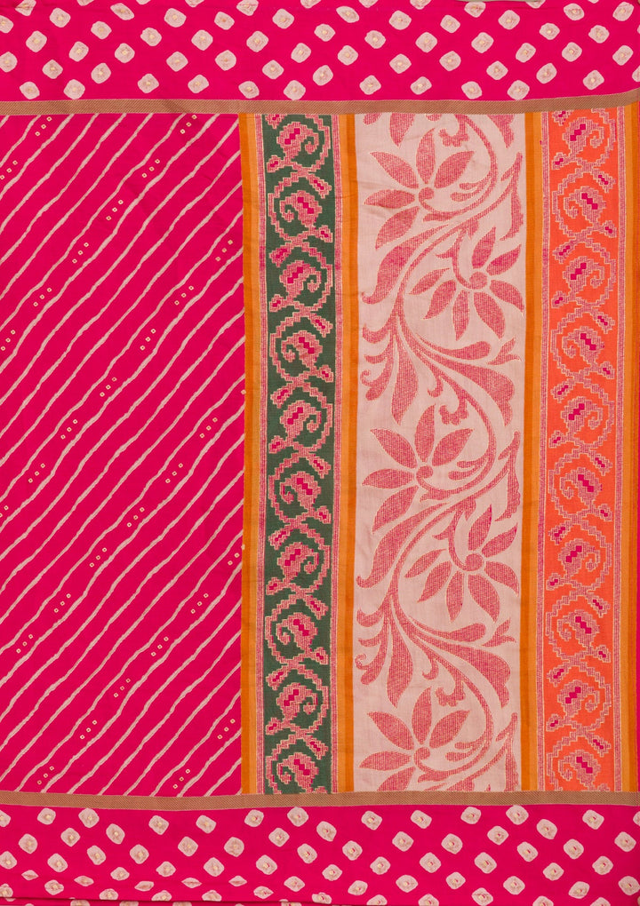 Rani Pink Zariwork Semi Crepe Readymade Salwar Suit-Koskii