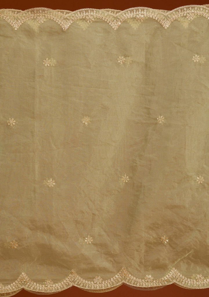 Rani Pink Zariwork Semi Crepe Readymade Salwar Suit