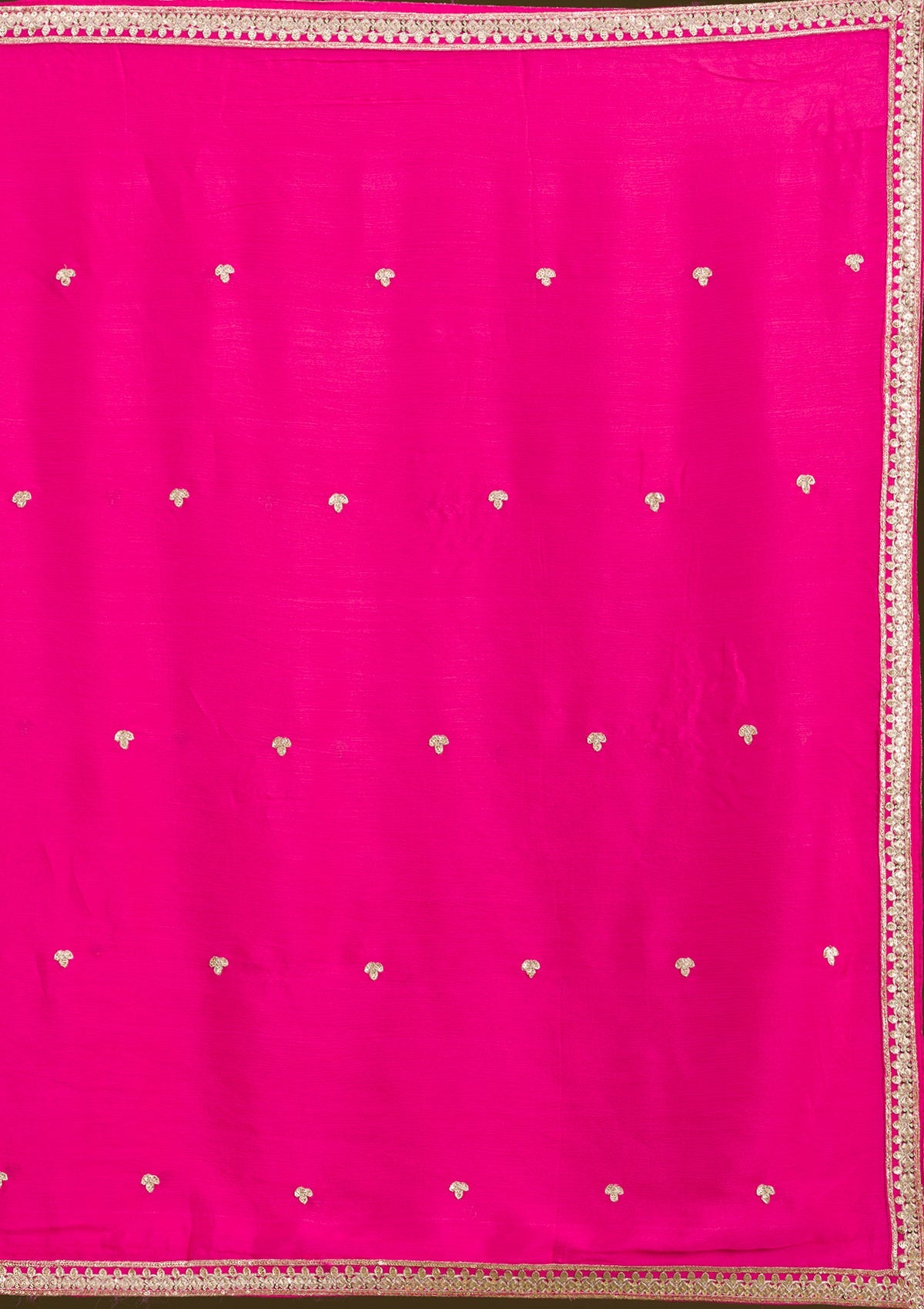 Rani Pink Zariwork Semi Crepe Readymade Salwar Suit