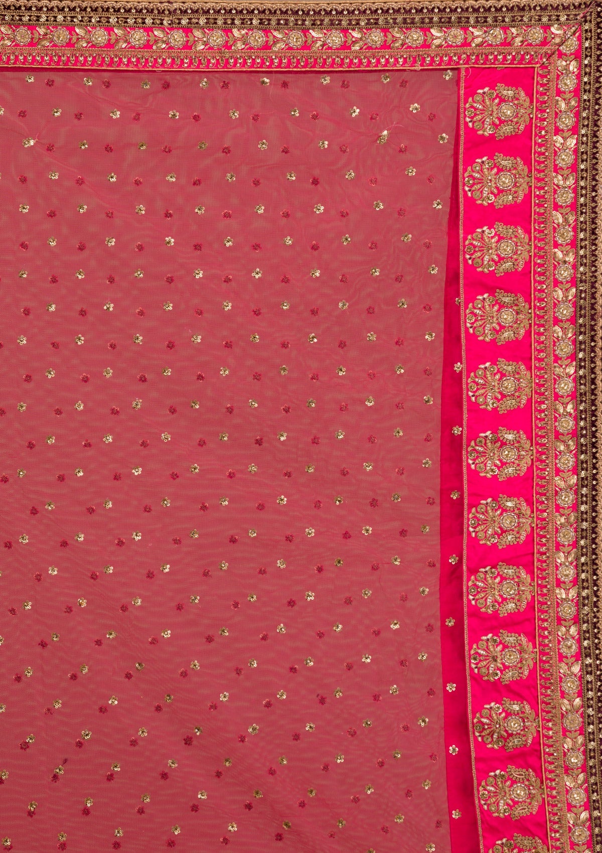 Rani Pink Zariwork Silk Readymade Lehenga-Koskii