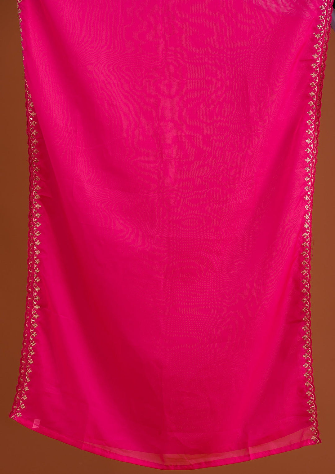 Rani Pink Zariwork Tissue Readymade Salwar Suit-Koskii
