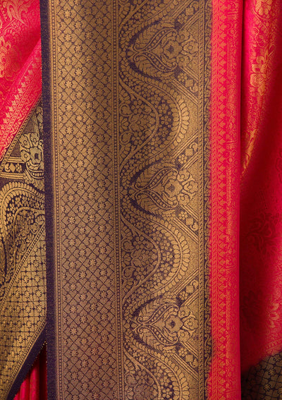 Red Zariwork Art Silk Saree