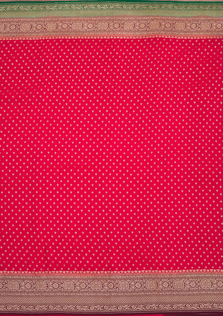 Red Zariwork Art Silk Saree