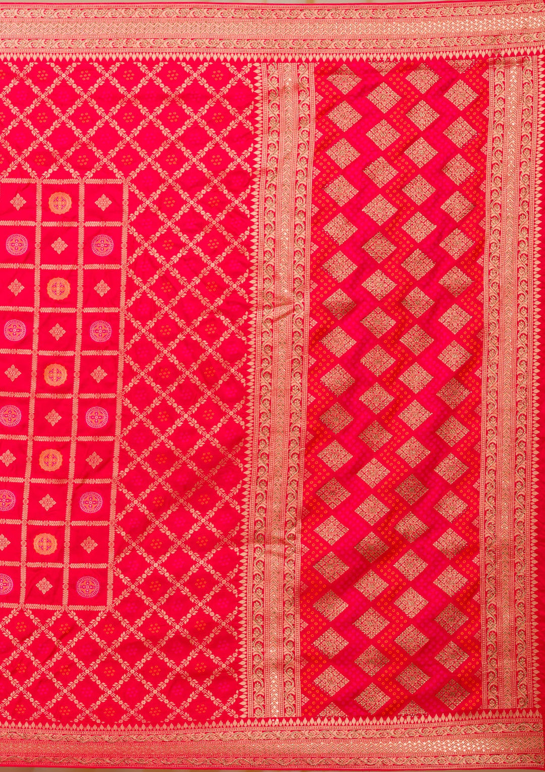 Red Zariwork Banarasi Saree-Koskii