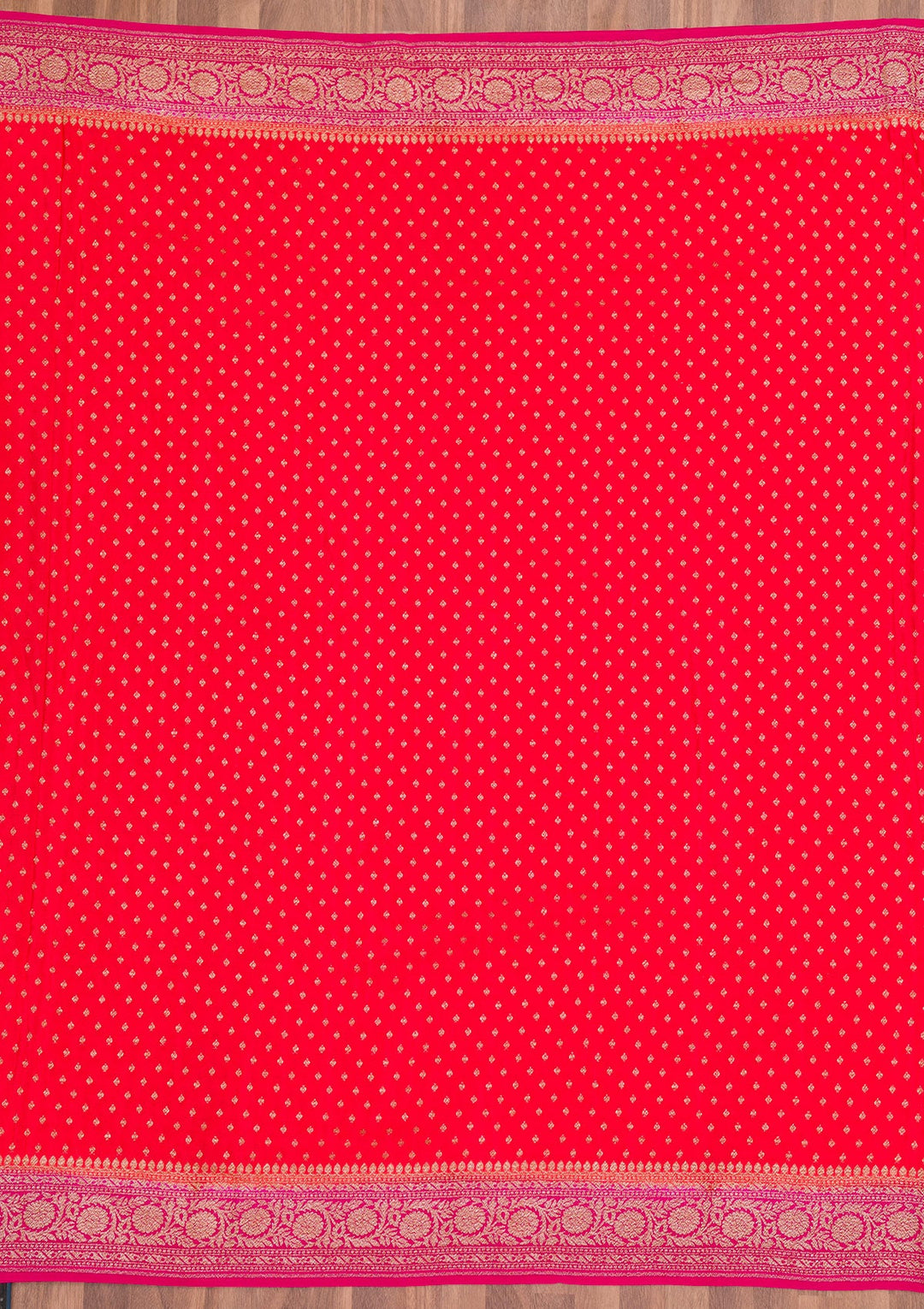 Red Zariwork Banarasi Saree-Koskii