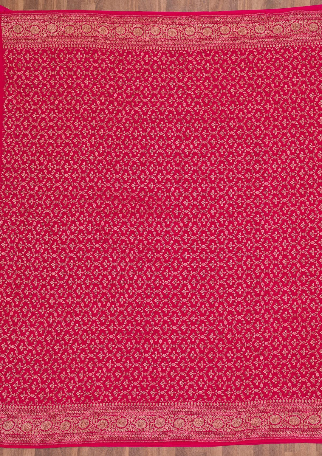 Red Zariwork Banarasi Saree-Koskii