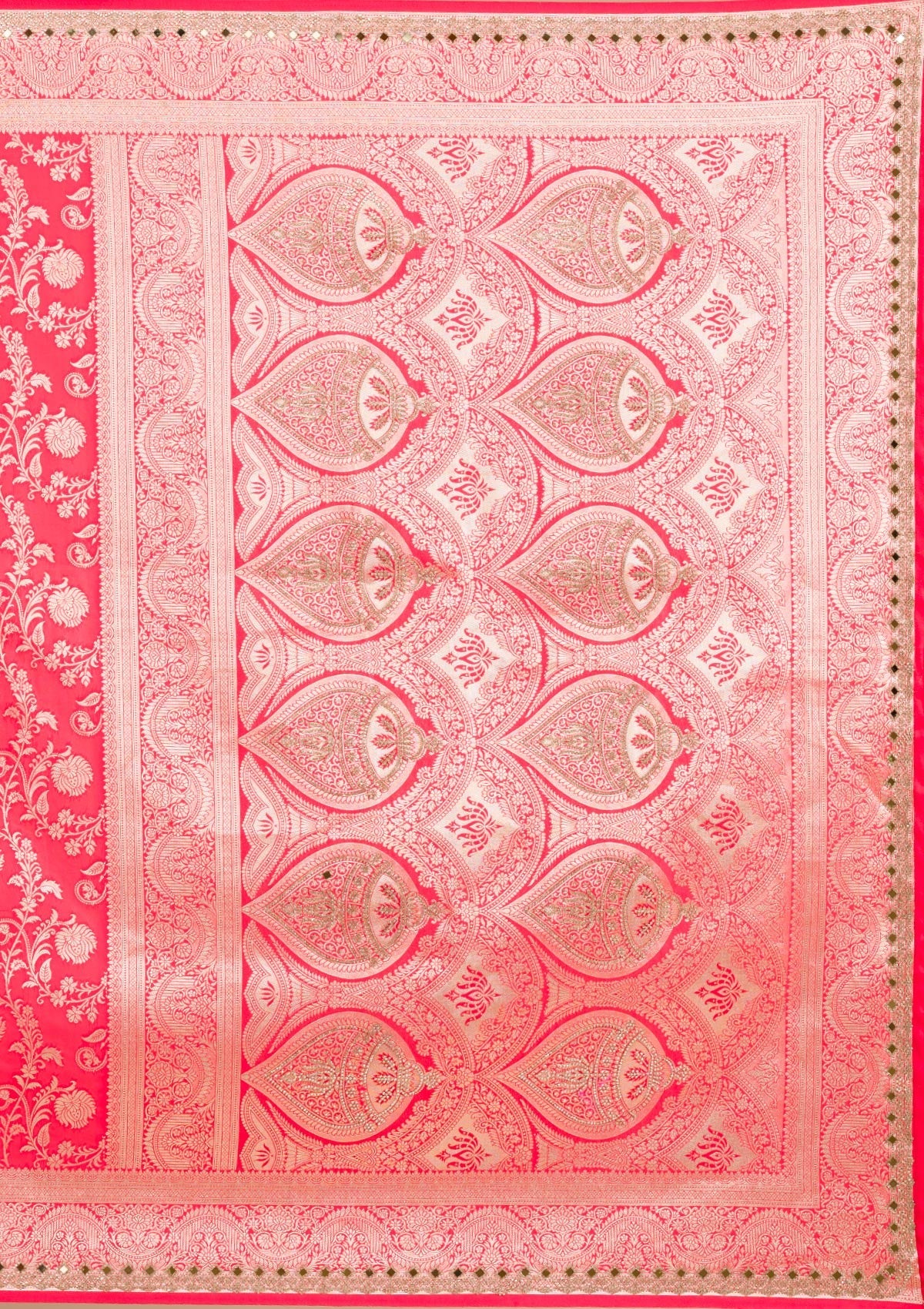 Red Zariwork Banarasi Silk Saree-Koskii