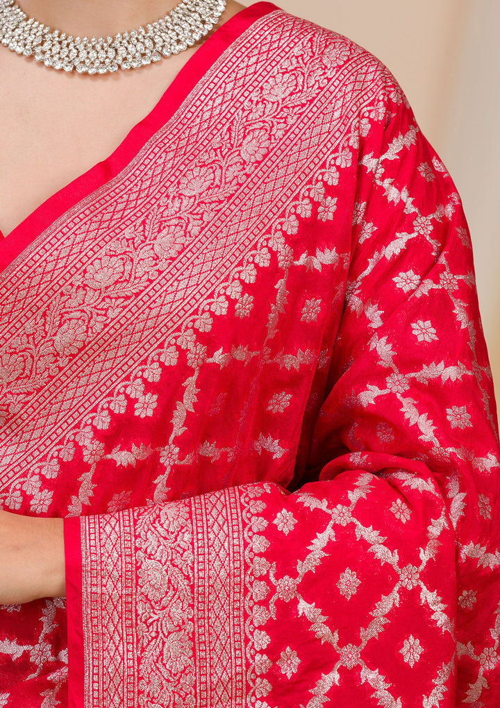 Pista Green Stonework Satin Designer Saree-Koskii