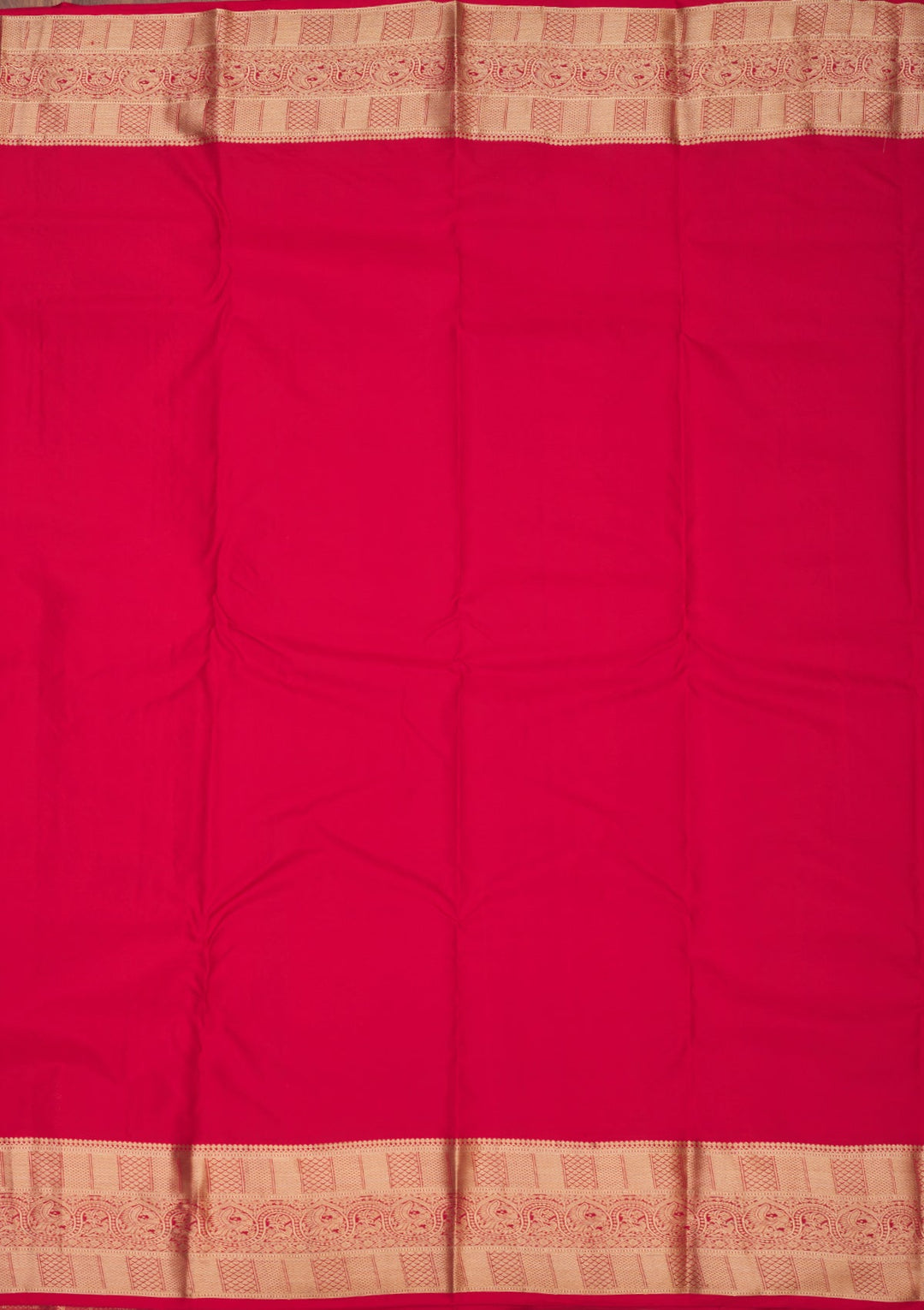 Red Zariwork Pure Silk Saree-Koskii