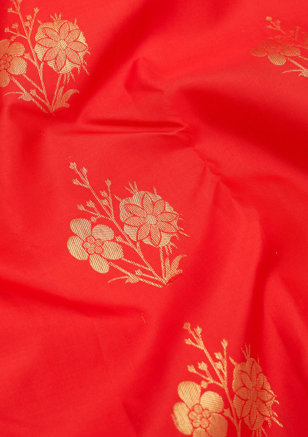 Red Zariwork Pure Silk Saree-Koskii