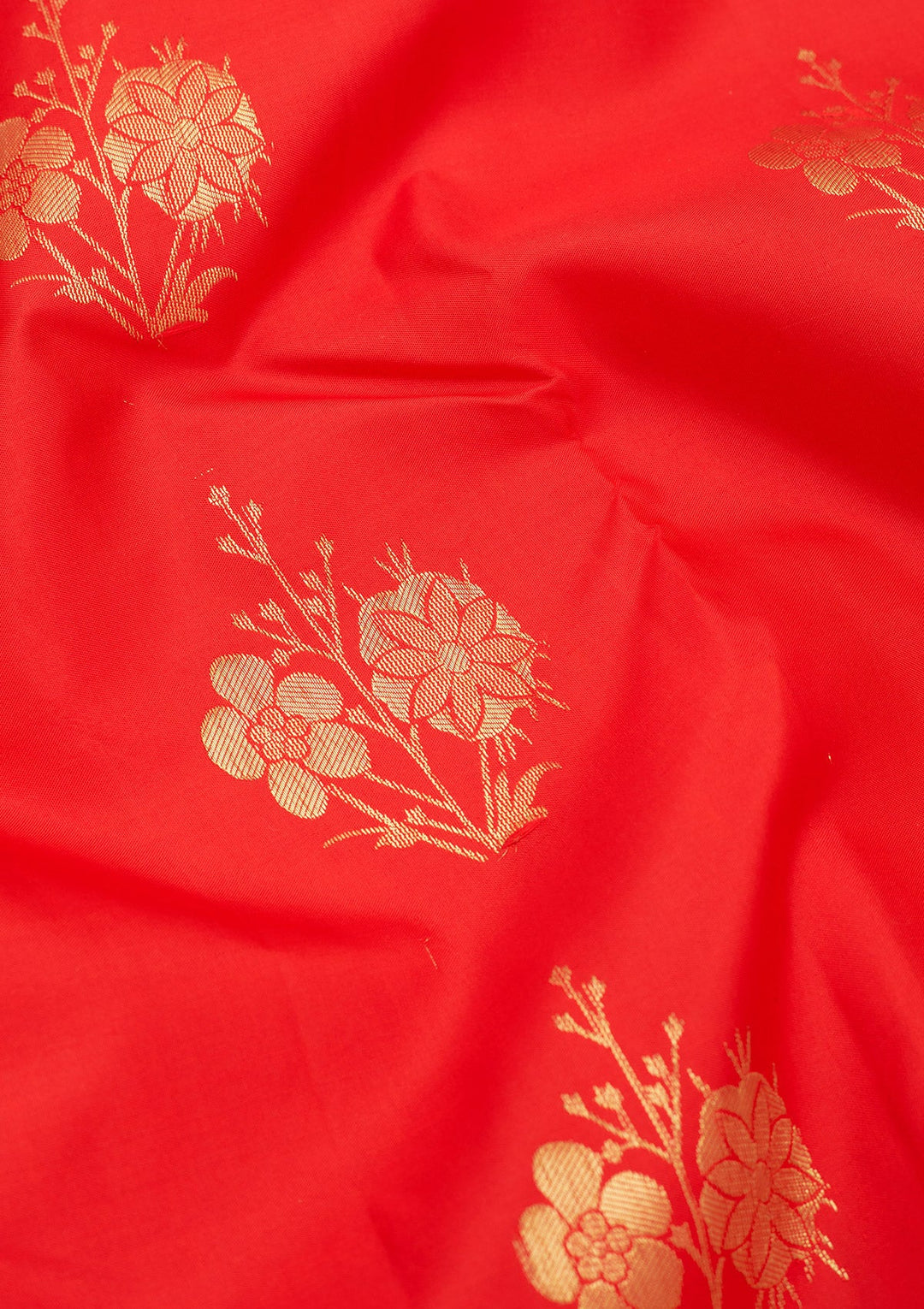 Red Zariwork Pure Silk Saree-Koskii