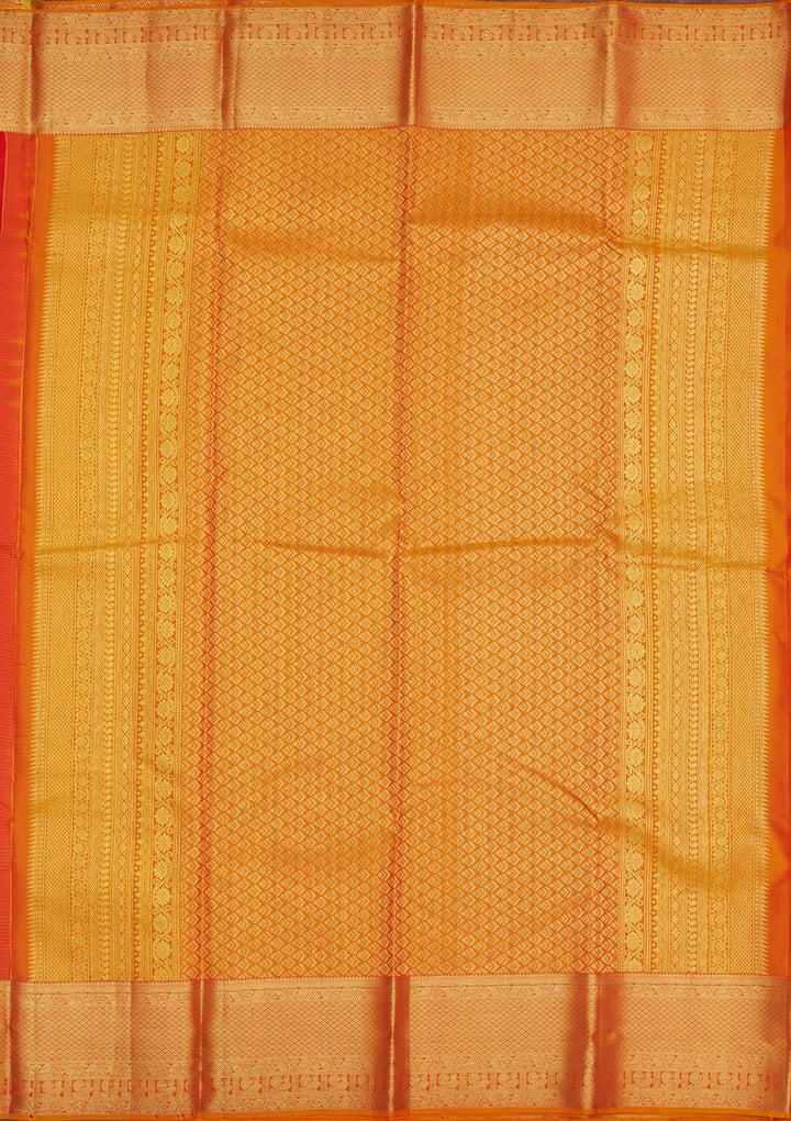 Red Zariwork Pure Silk Saree-Koskii