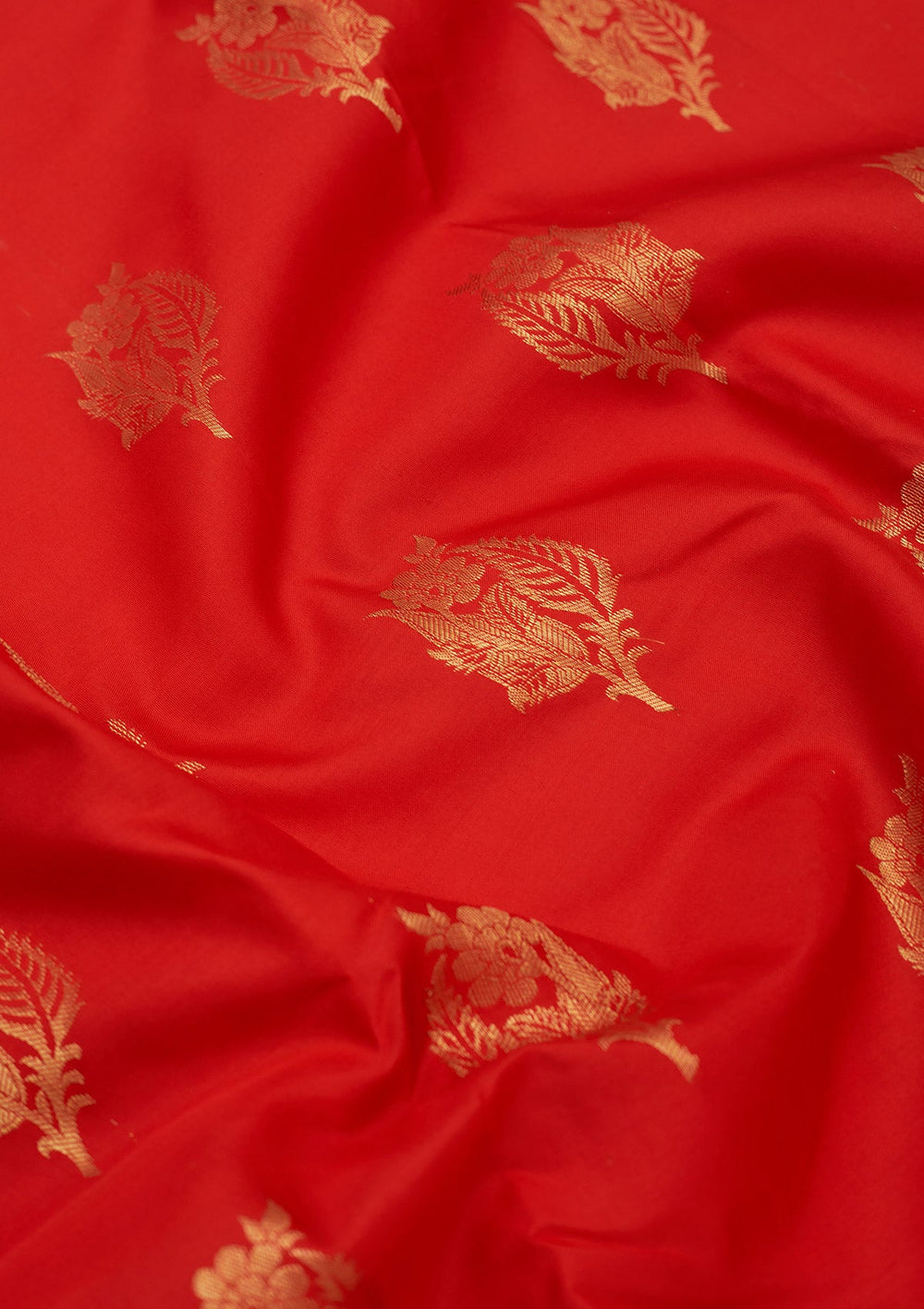 Red Zariwork Pure Silk Saree-Koskii