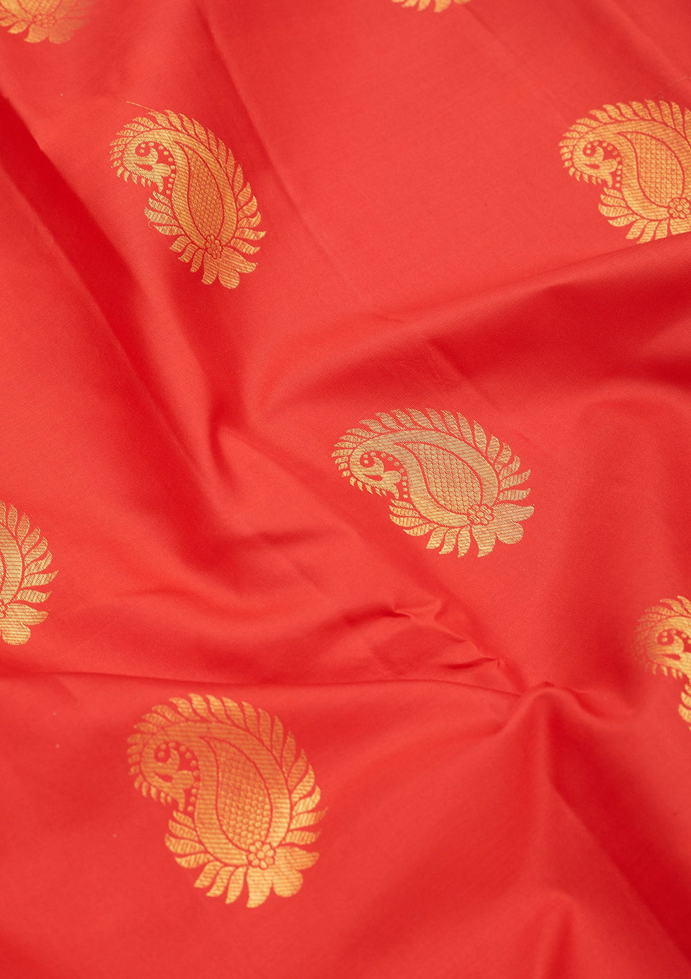 Red Zariwork Pure Silk Saree-Koskii