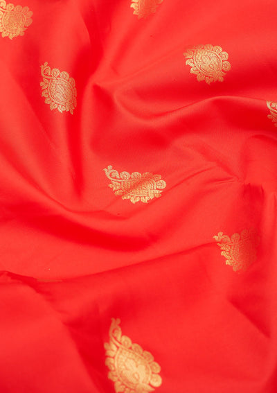 Red Zariwork Pure Silk Saree-Koskii