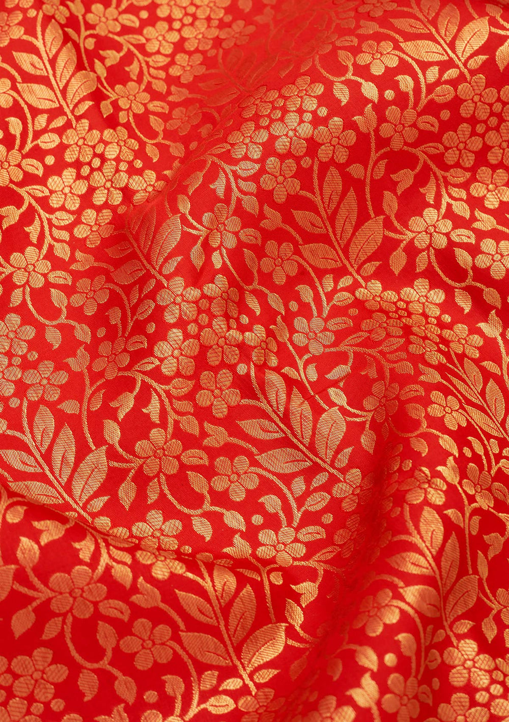 Red Zariwork Pure Silk Saree-Koskii