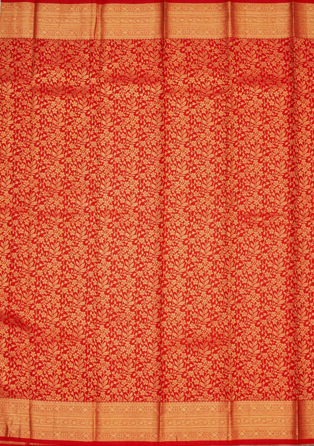 Red Zariwork Pure Silk Saree-Koskii