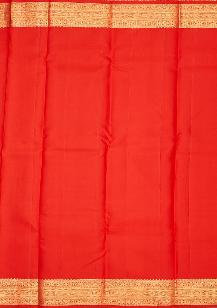 Red Zariwork Pure Silk Saree-Koskii