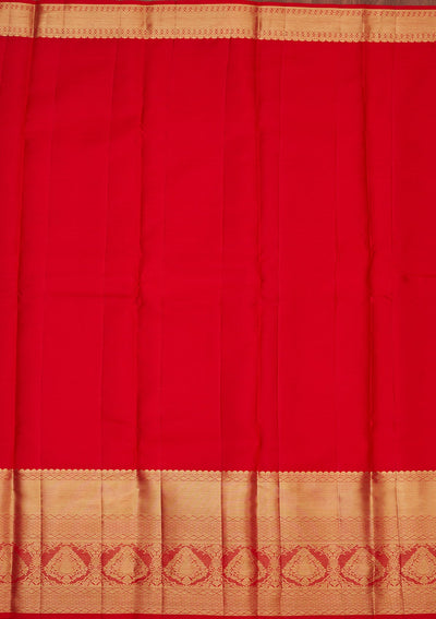 Red Zariwork Pure Silk Saree-Koskii