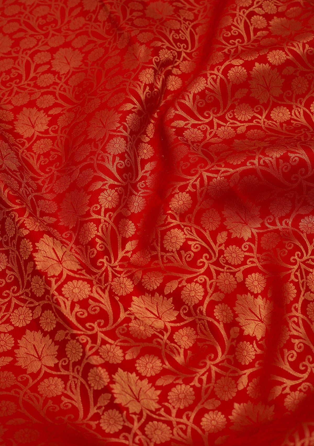 Red Zariwork Pure Silk Saree-Koskii