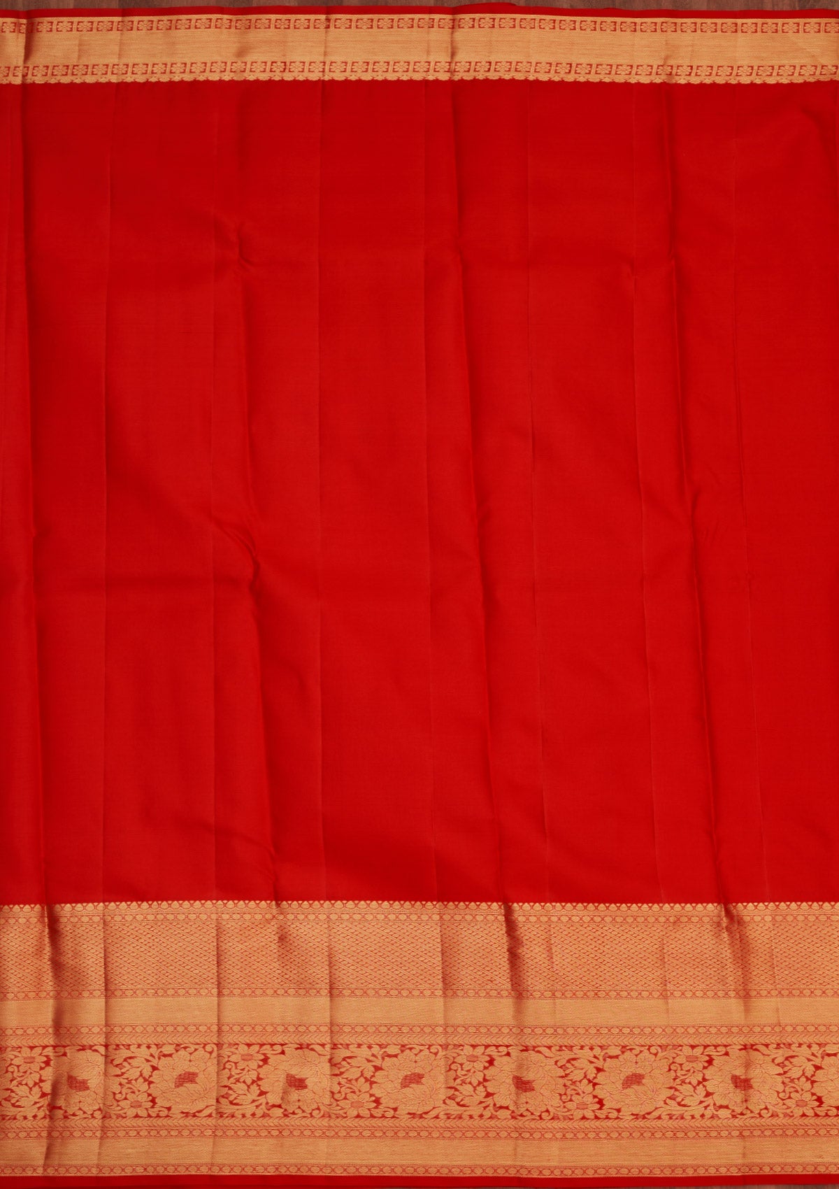 Red Zariwork Pure Silk Saree-Koskii