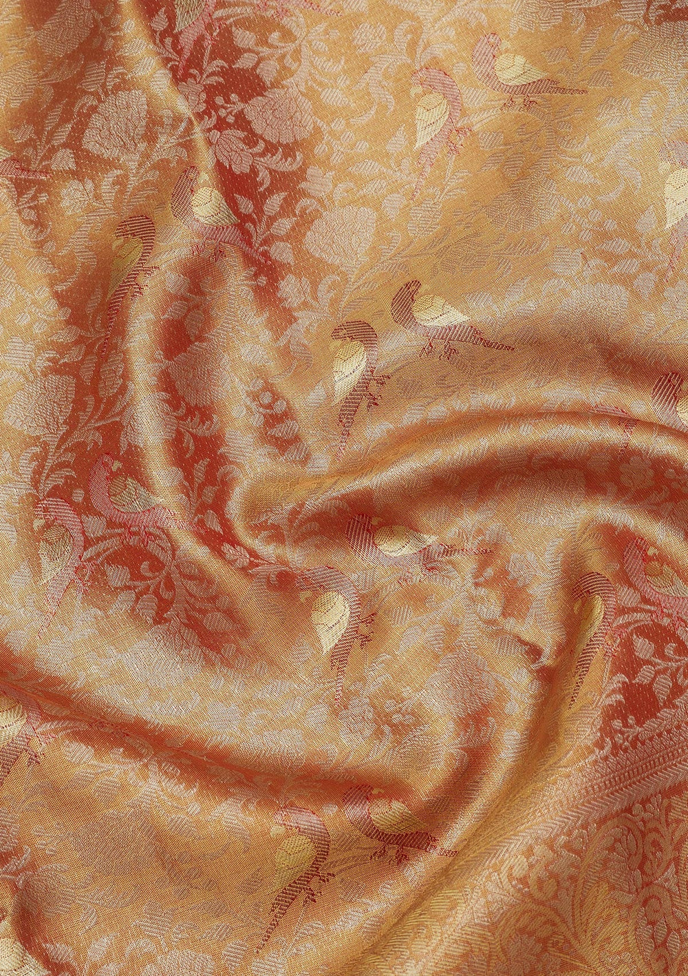 Red Zariwork Pure Silk Saree-Koskii