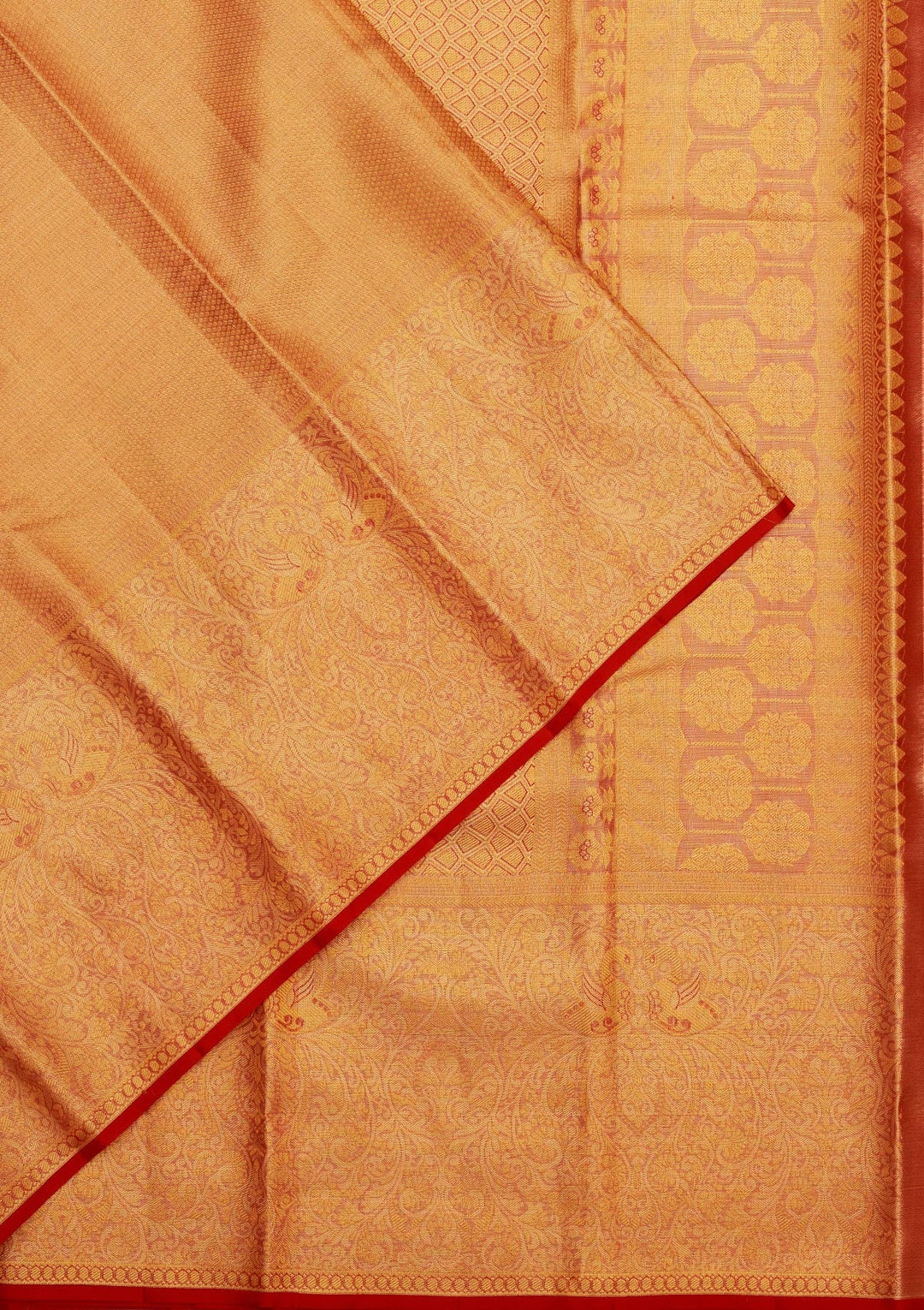 Red Zariwork Pure Silk Saree-Koskii