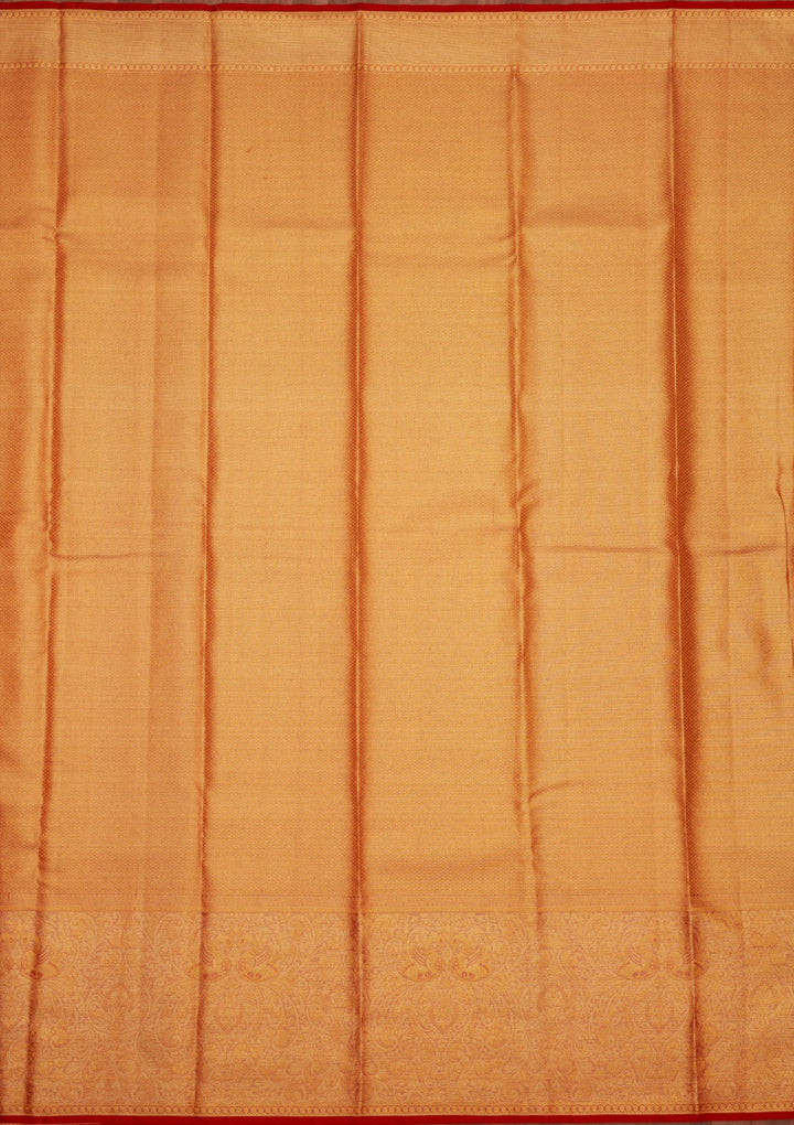 Red Zariwork Pure Silk Saree-Koskii