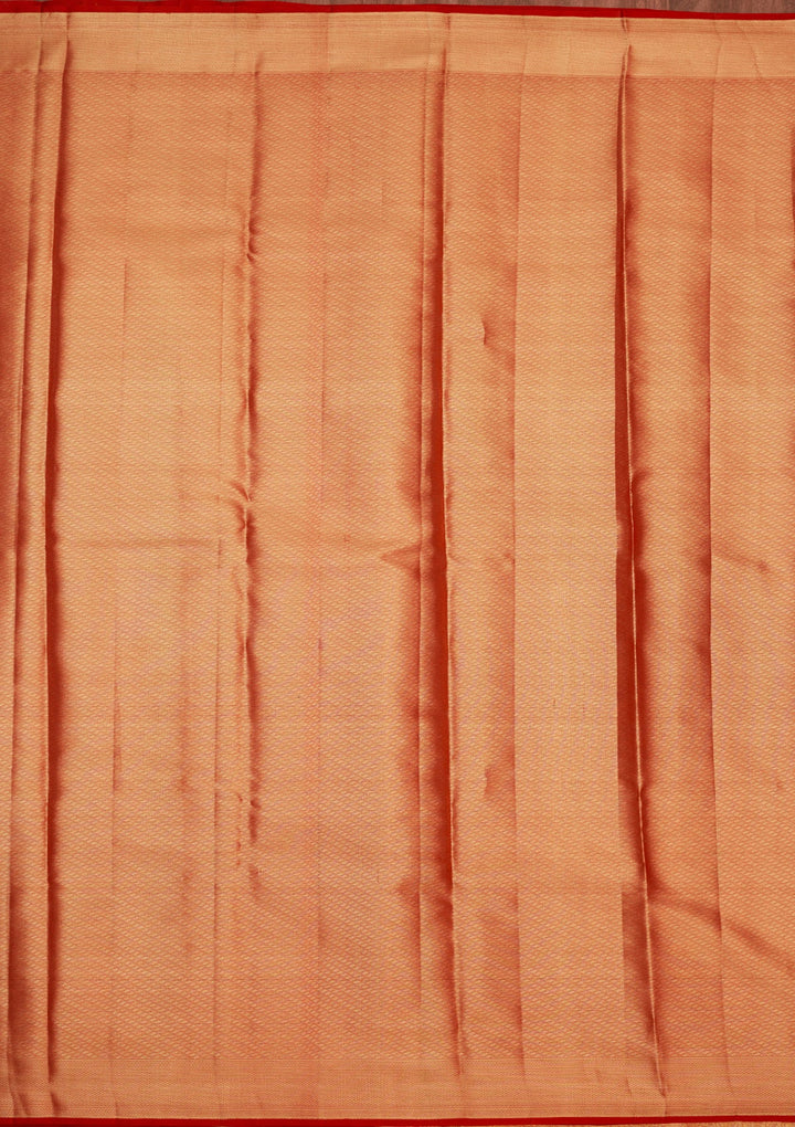 Red Zariwork Pure Silk Saree-Koskii