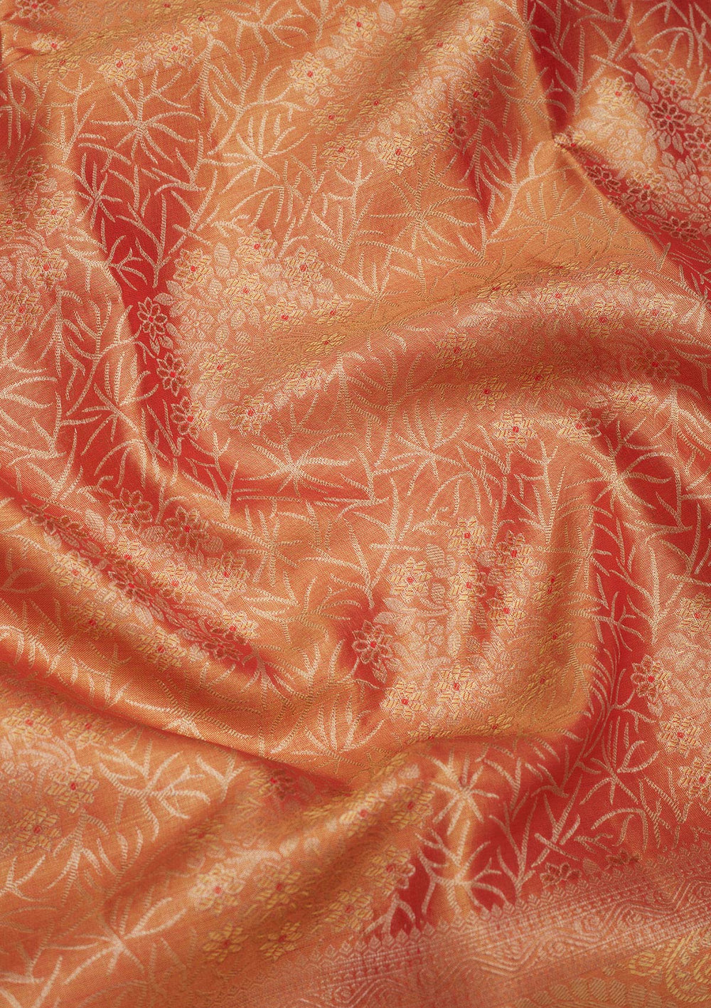 Red Zariwork Pure Silk Saree-Koskii