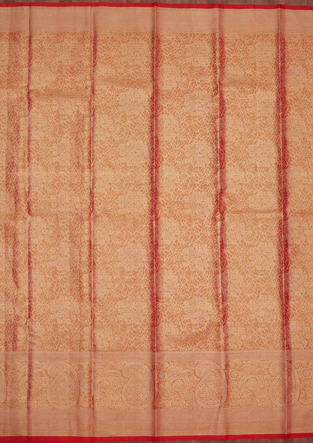Red Zariwork Pure Silk Saree-Koskii