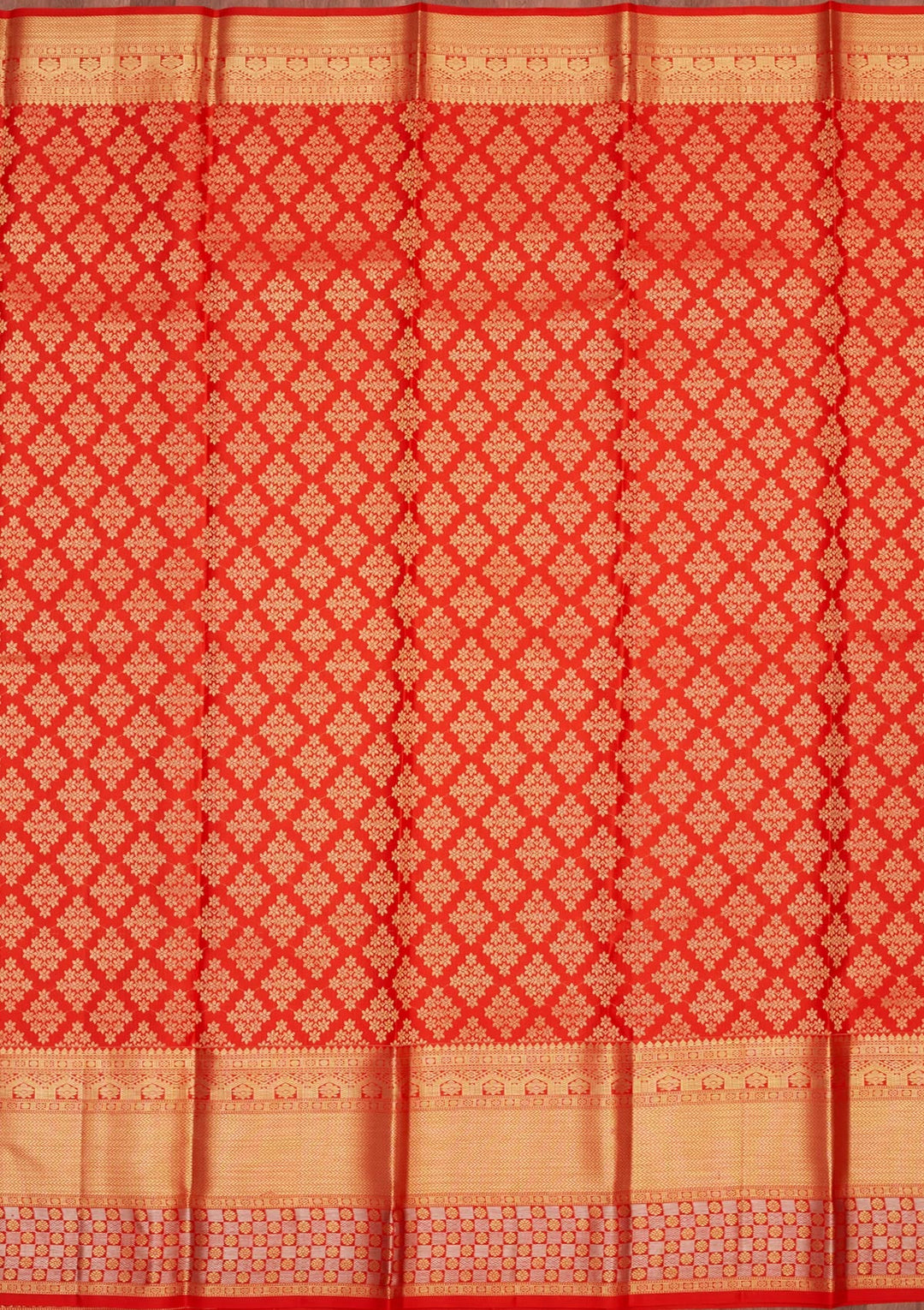 Red Zariwork Pure Silk Saree-Koskii