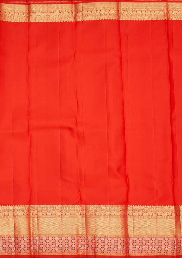 Red Zariwork Pure Silk Saree-Koskii