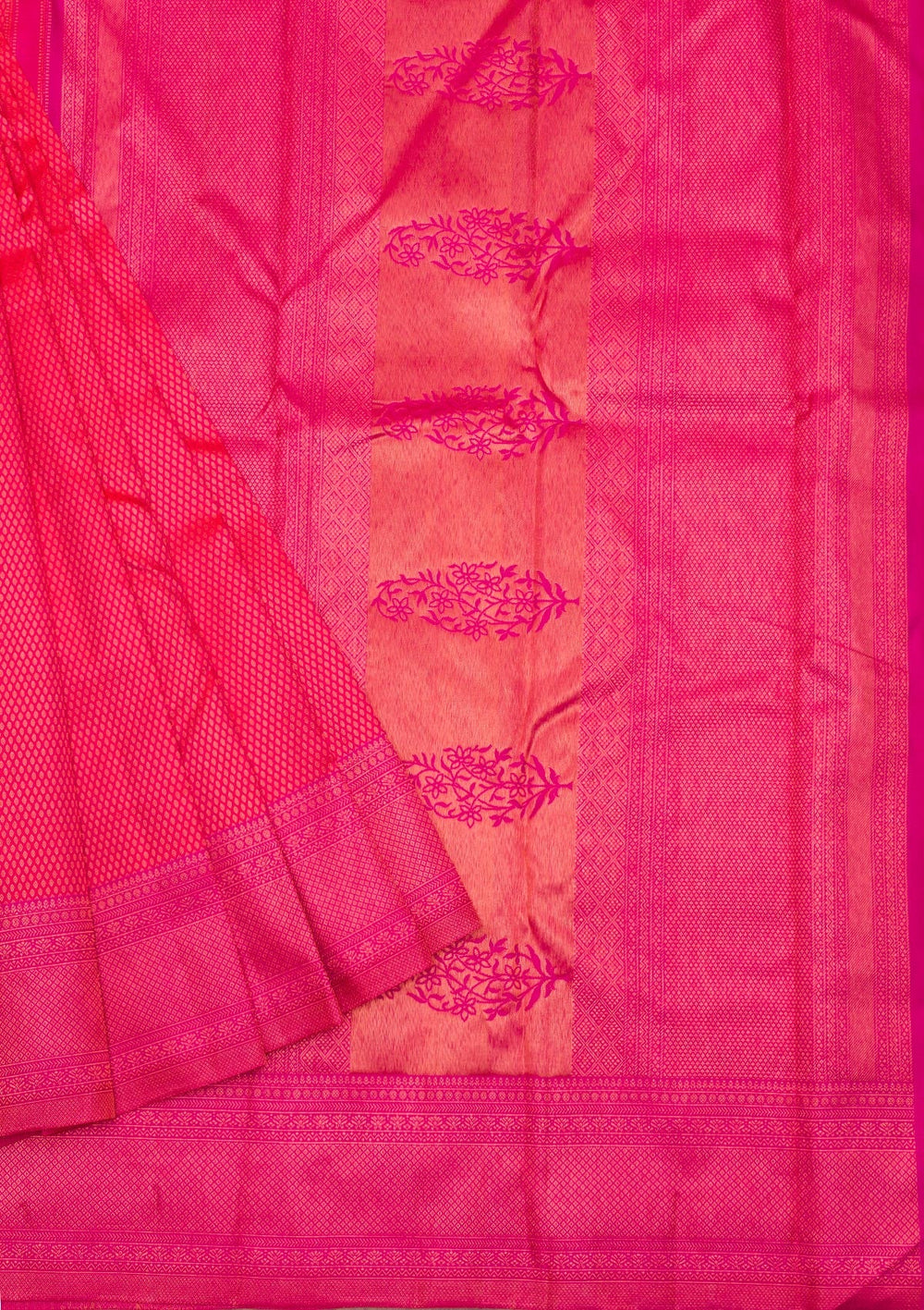 Red Zariwork Pure Silk Saree-Koskii