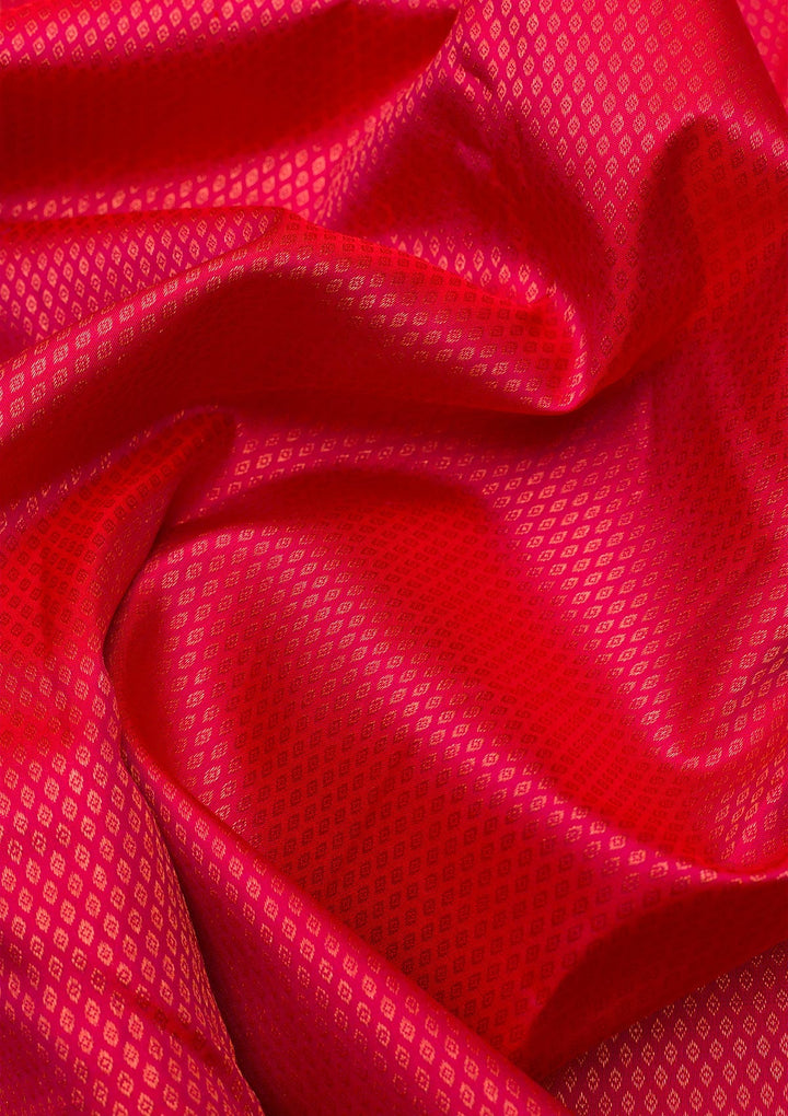 Red Zariwork Pure Silk Saree-Koskii