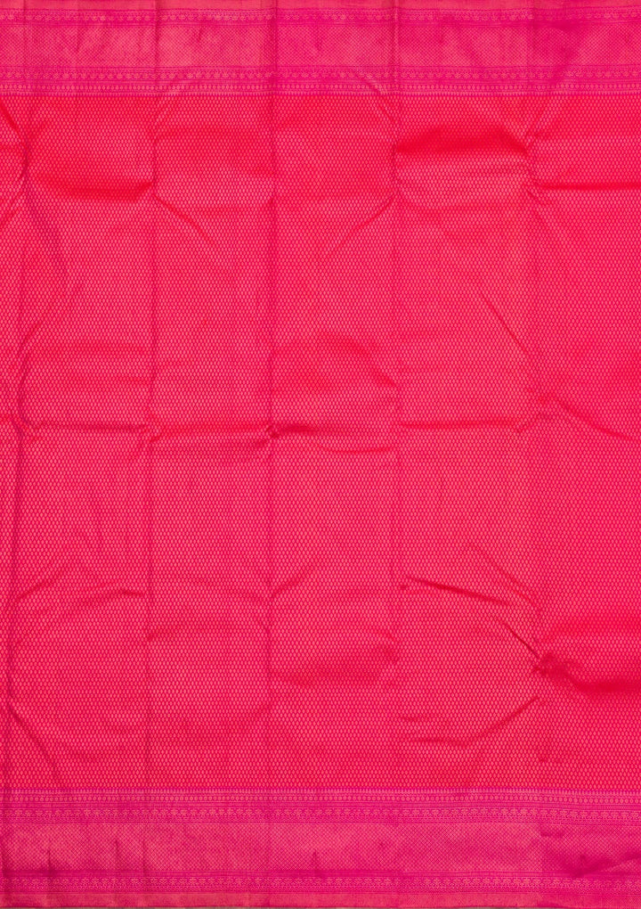 Red Zariwork Pure Silk Saree-Koskii