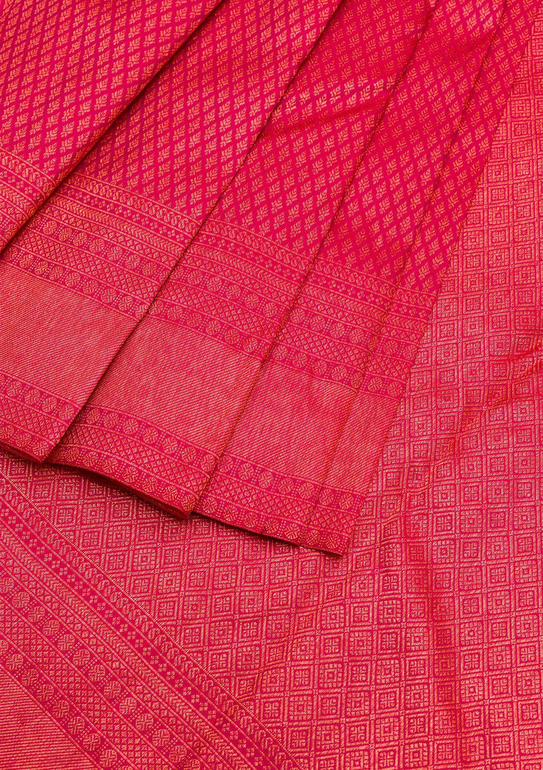 Red Zariwork Pure Silk Saree-Koskii