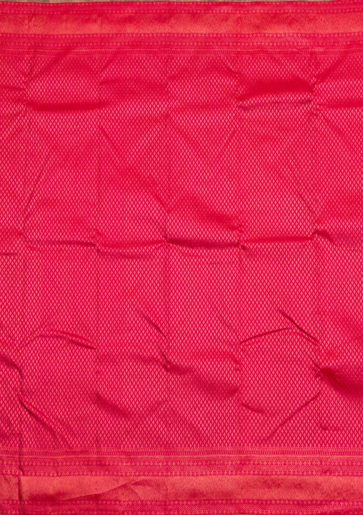 Red Zariwork Pure Silk Saree-Koskii