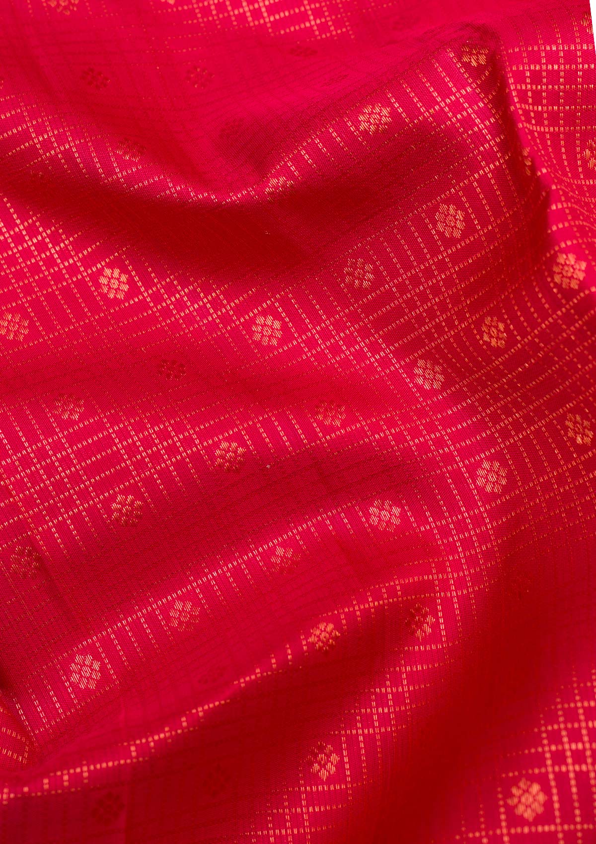 Red Gold Zariwork Pure Silk Saree - Koskii