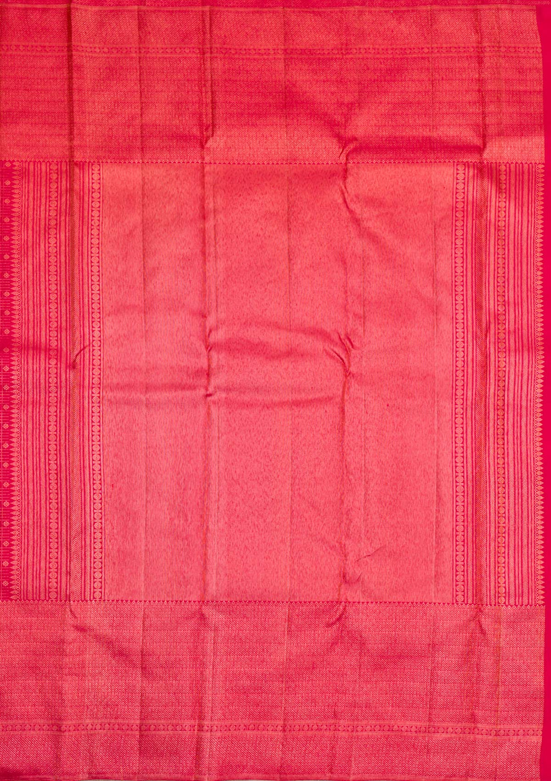 Red Gold Zariwork Pure Silk Saree - Koskii