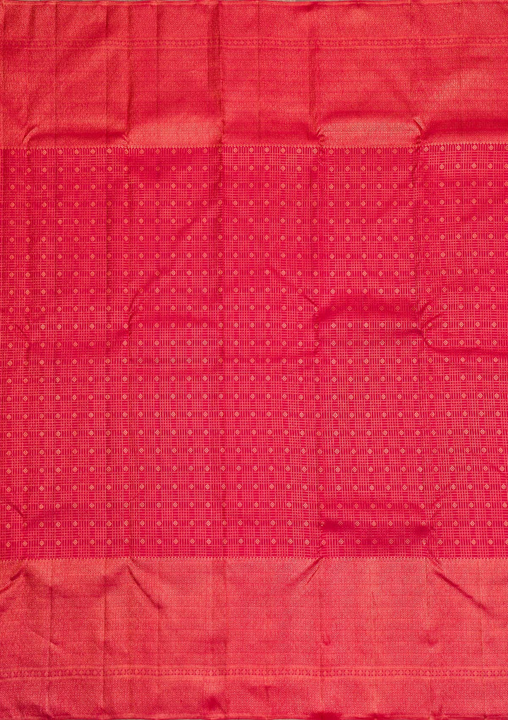 Red Gold Zariwork Pure Silk Saree - Koskii