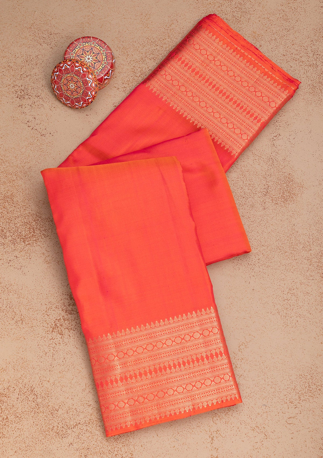Red Zariwork Pure Silk Saree-Koskii