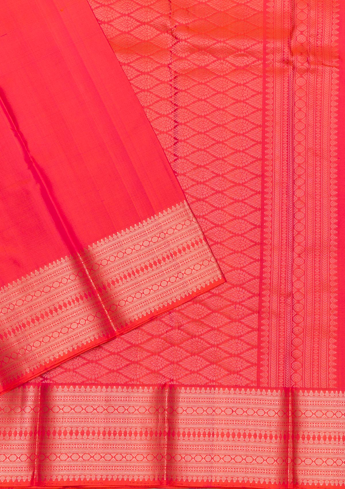 Red Zariwork Pure Silk Saree-Koskii